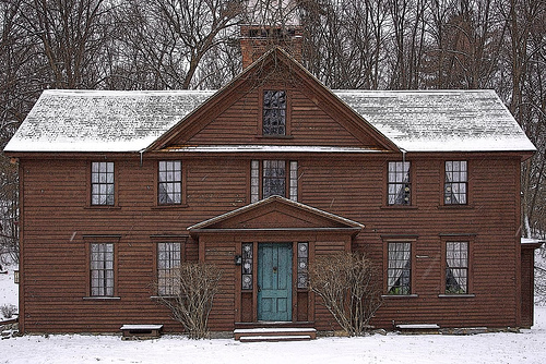 orchard house in winter