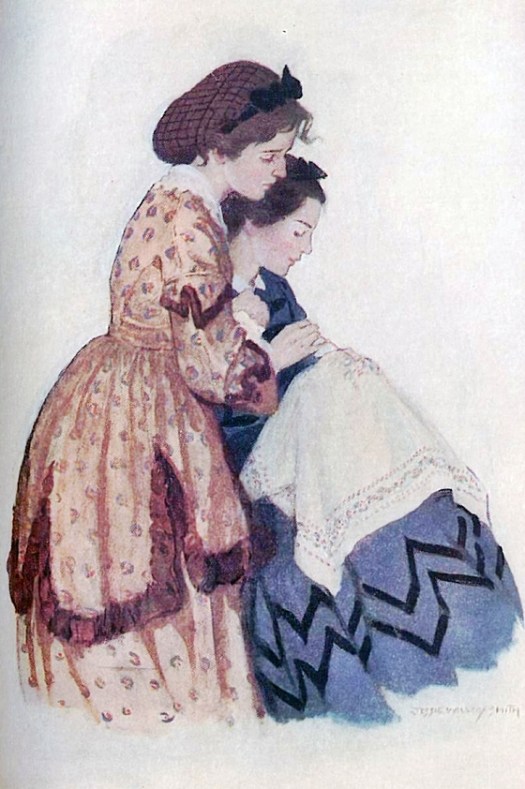 Jo and Beth; illustration by Jessie Willcox Smith