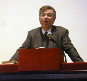 John Matteson delivers a lecture on Bronson Alcott.