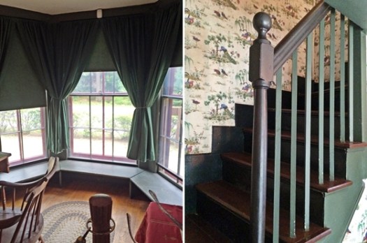 former front door -- across the way, the "Pilgrim's Progress" staircase