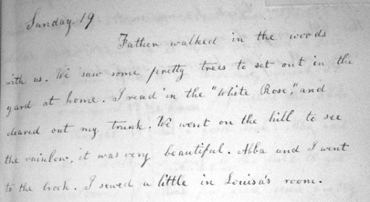 Houghton Library MS Am 1130.9:I. Letterbooks of Amos Bronson Alcott (24) Family letters and diaries from 1837 to 1850. Vol.I. Domestic -- diary of Elizabeth 