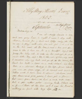 Abby May Alcott's diaries from 1852 and 1863 - get to know the real Amy March.
