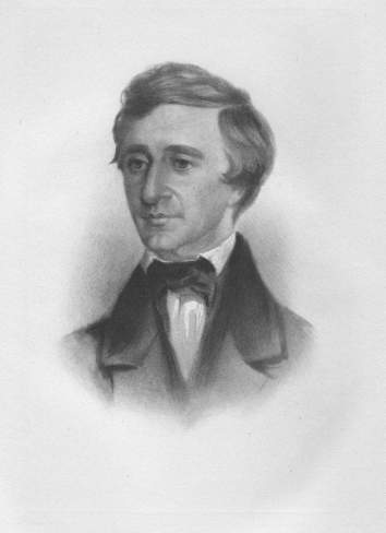 Henry Thoreau in 1854. Drawing by Samuel W. Rowse